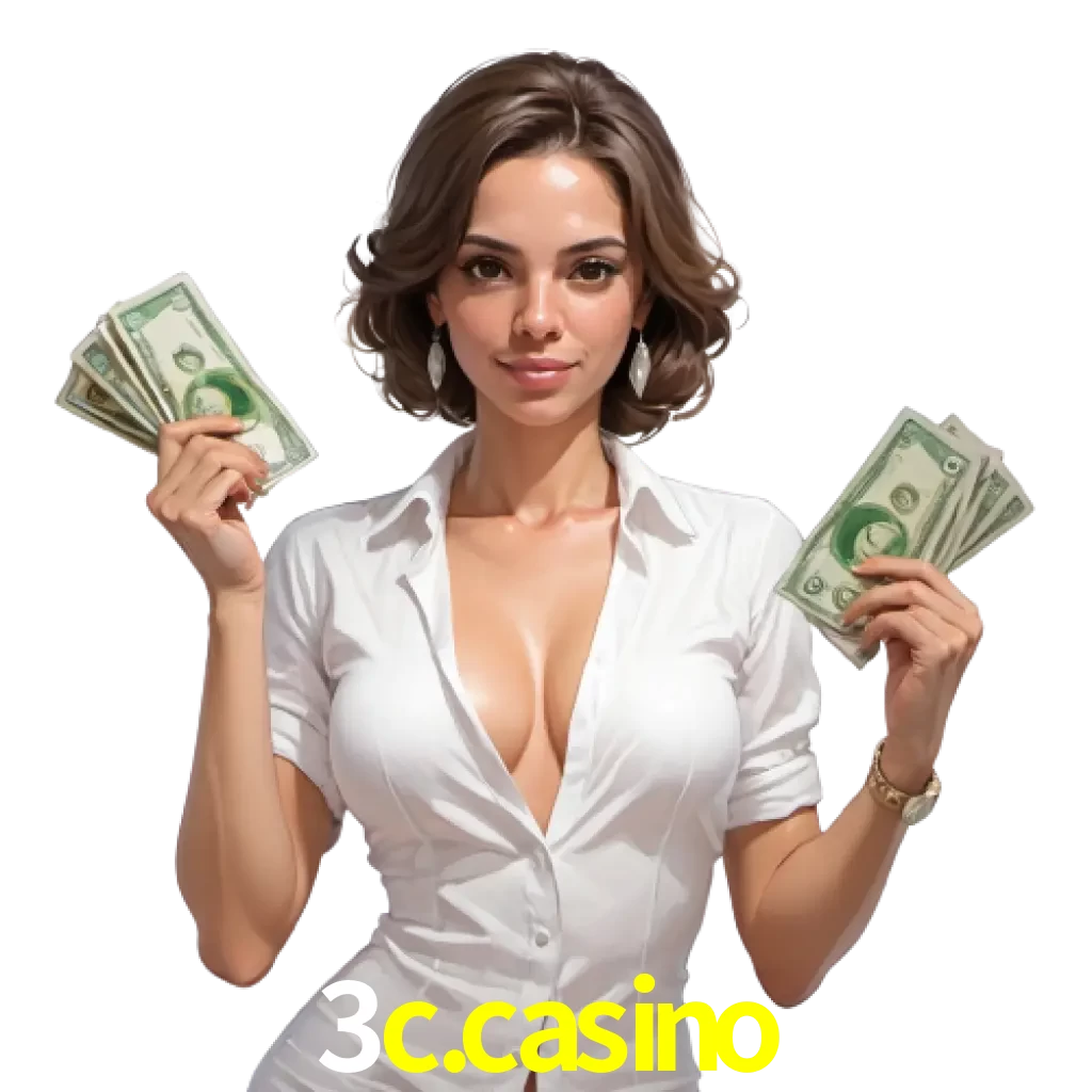 woman with money playing in 3C.CASINO bet casino
